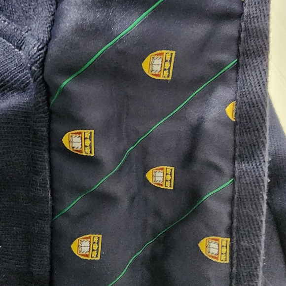 Men's Navy Blazer with Embroidered Patch - Picture 3 of 4